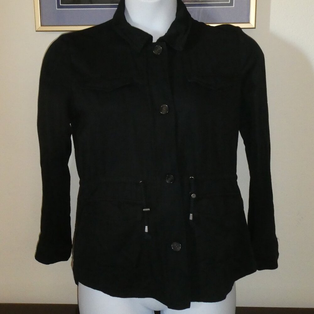 FULL TILT Women’s Utility Cargo Jacket Black Size Large